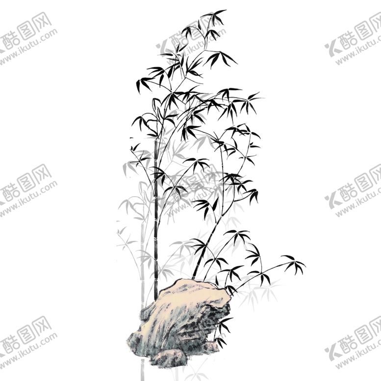 编号：60698205180501019054【酷图网】源文件下载-水墨竹子