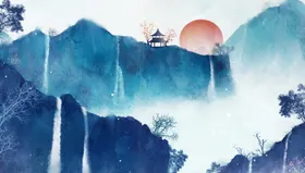 水墨背景中国风中国风会议学校