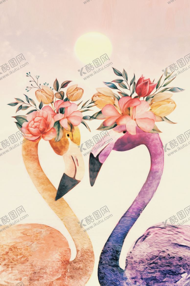 编号：29071609251144182190【酷图网】源文件下载-火烈鸟装饰画