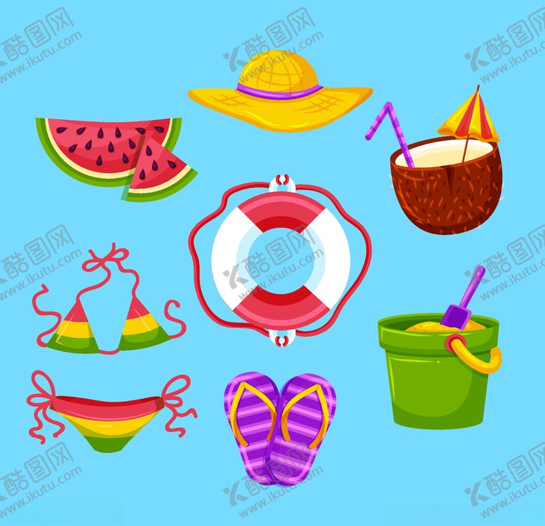 编号：57870909280836002899【酷图网】源文件下载-夏日元素