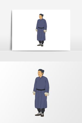 淡彩国画人物