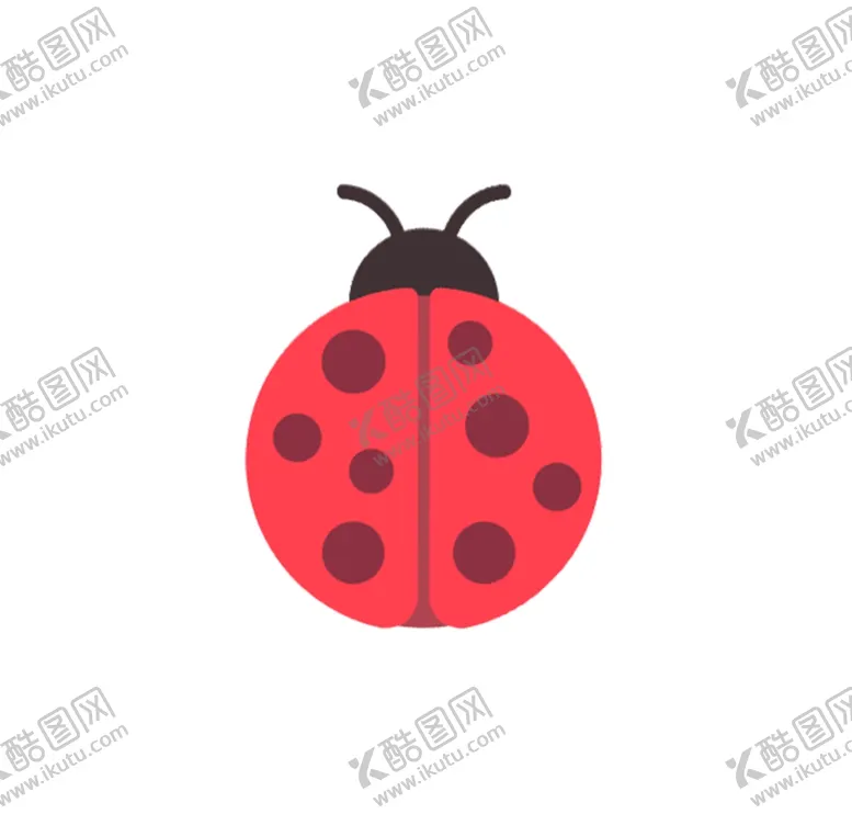 编号：14116003280743209655【酷图网】源文件下载-手绘简约瓢虫