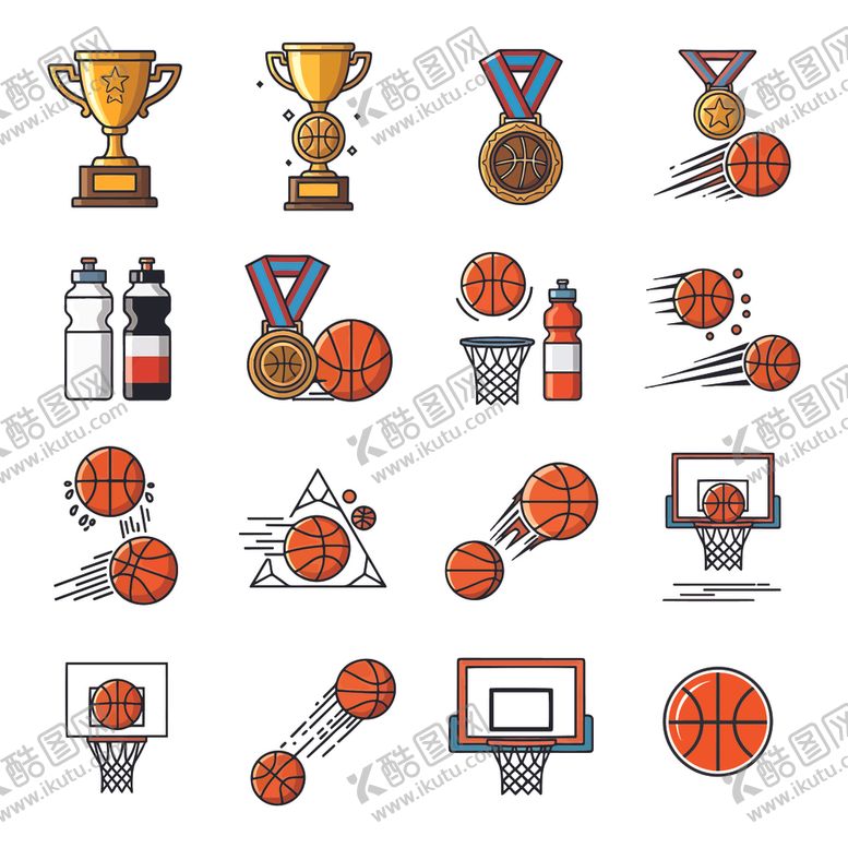 编号：83462704250556467395【酷图网】源文件下载-篮球运动图标