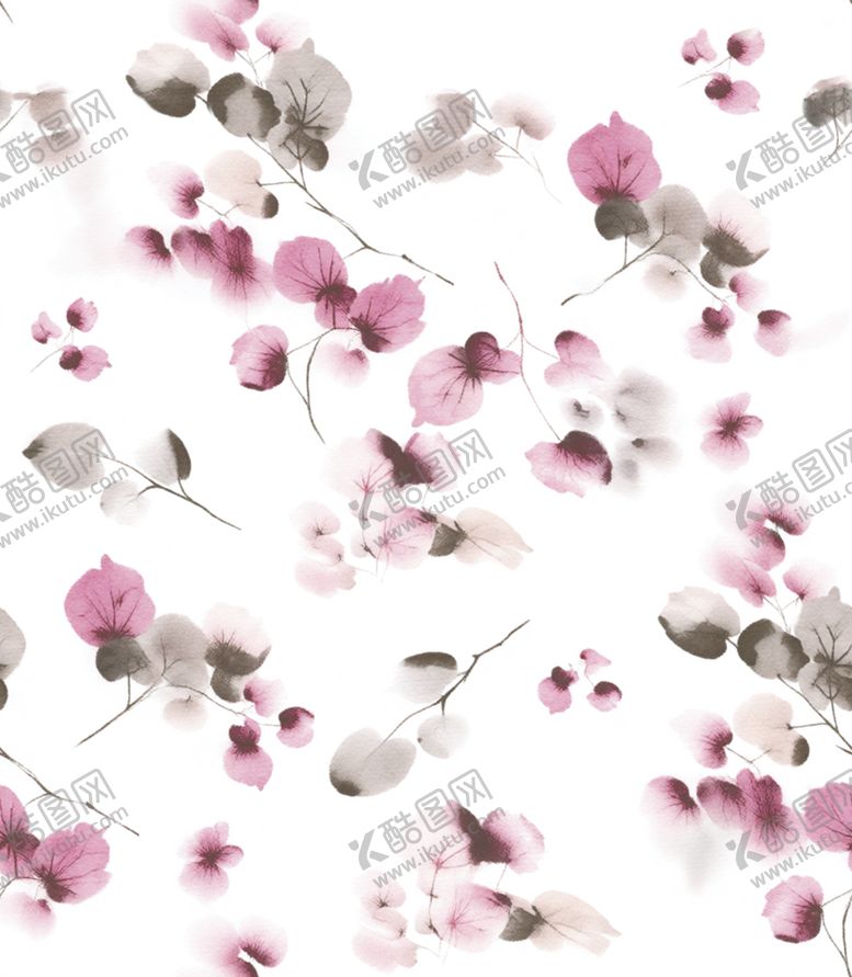 编号：74020304040530044924【酷图网】源文件下载-粉色花卉图案背景