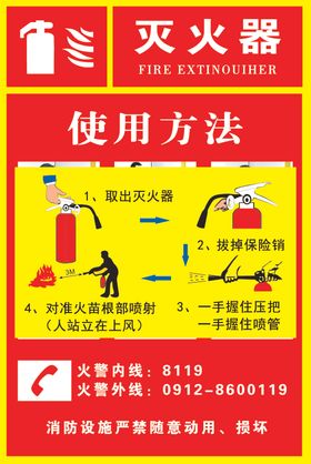 灭火器使用方法