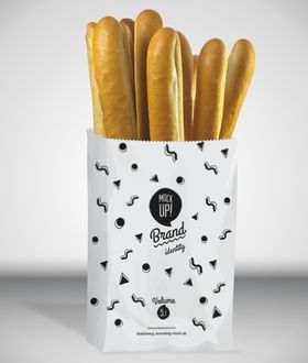 食品包装样机模板展示空白袋VI样机智能对象