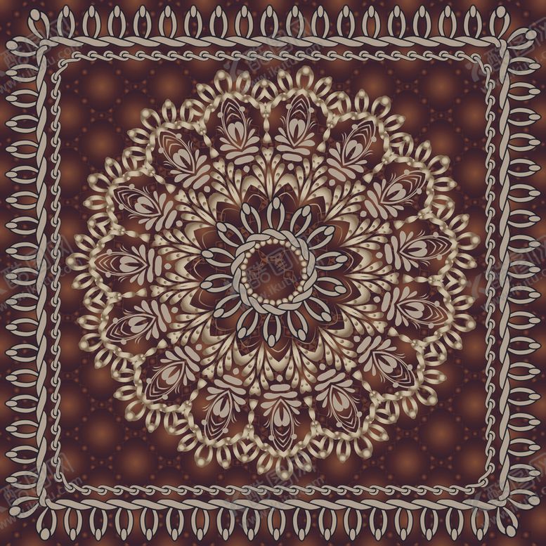 编号：87505109162239211692【酷图网】源文件下载-方巾印花