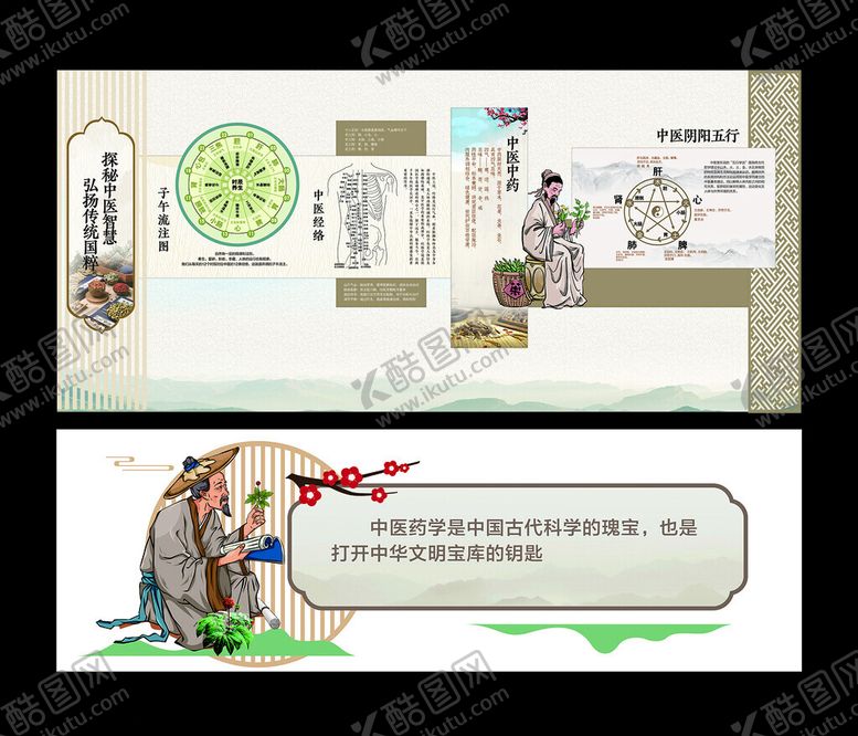 编号：23966705250245566067【酷图网】源文件下载-中医文化墙