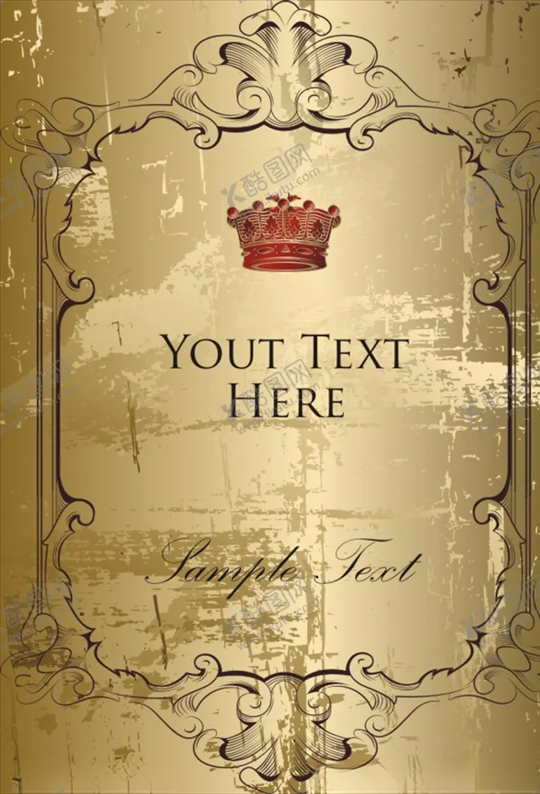 编号：33454710201254165593【酷图网】源文件下载-欧式花纹边框底纹