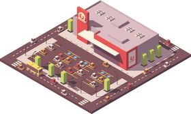 卡通城市建筑