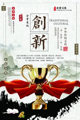 企业文化墙形象口号社区展板