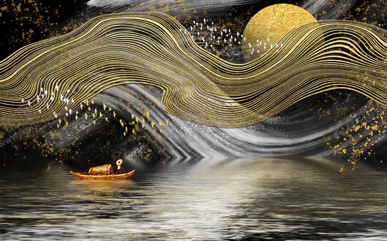 编号：63179711010055028969【酷图网】源文件下载-中国风电视沙发背景墙装饰画