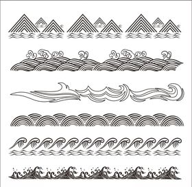 海浪矢量素材