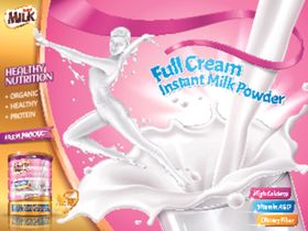 全脂奶粉广告图