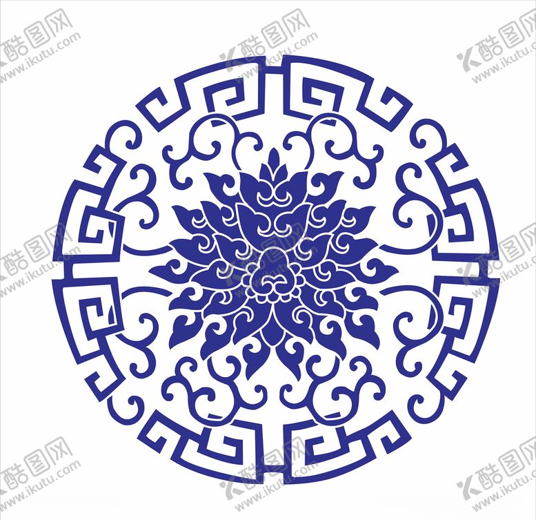 编号：49961203151643171547【酷图网】源文件下载-团纹青花