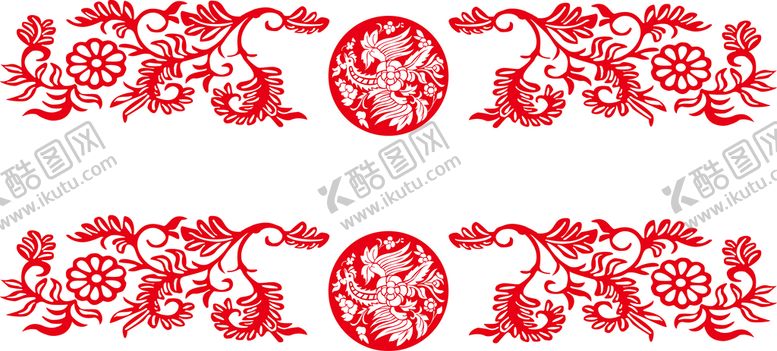 编号：92051709140158541650【酷图网】源文件下载-传统花纹  窗花   矢量  底纹剪纸