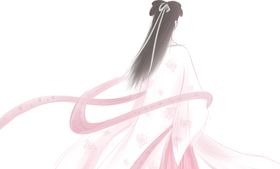 汉服美女古装美女背影免抠元素