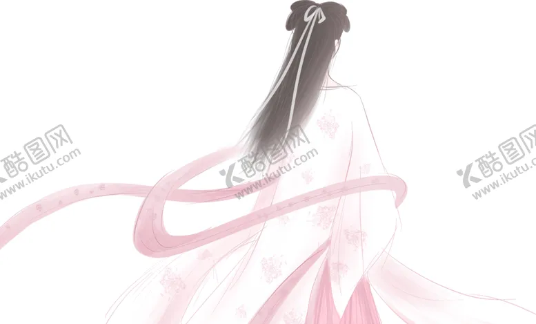 编号：79666306261543444622【酷图网】源文件下载-汉服美女古装美女背影免抠元素