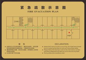 酒店宾馆紧急疏散示意图