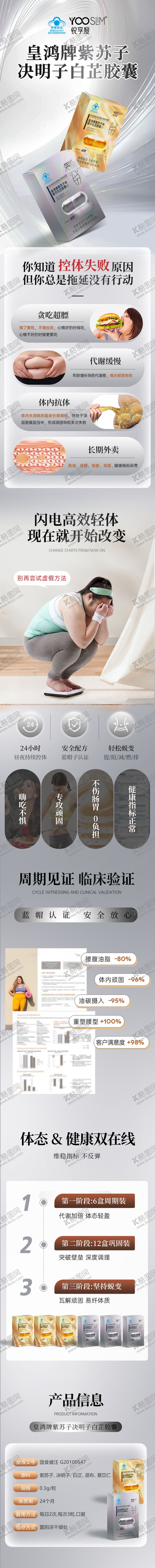 编号：96228811240603121466【酷图网】源文件下载-皇鸿牌紫苏子决明子白芷胶囊详情页 