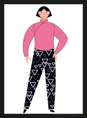 手绘卡通女孩动画