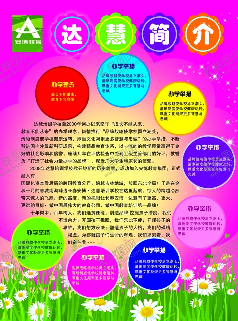 编号：23984109302310585895【酷图网】源文件下载-培训学校简介宣传单