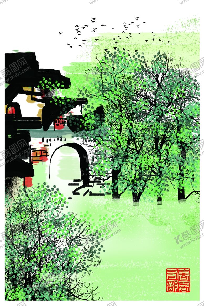 编号：15792410031741514140【酷图网】源文件下载-中式装饰画