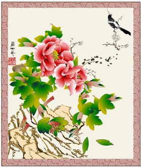 春季花鸟矢量