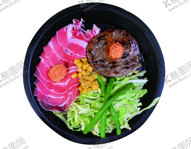 编号：71785710010447006768【酷图网】源文件下载-烤牛肉汉堡排双拼