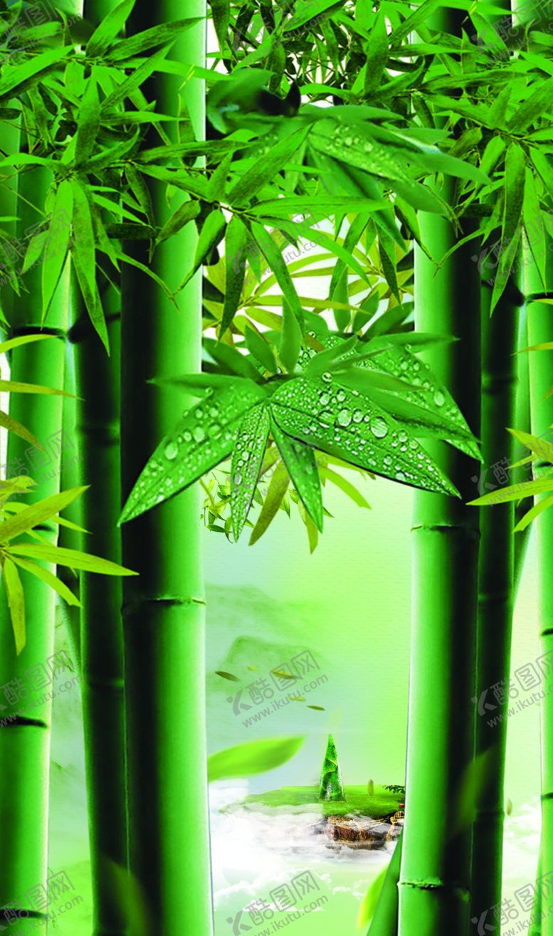 编号：72016009120310305272【酷图网】源文件下载-竹子窗帘壁纸