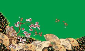 孔雀扇子梅花