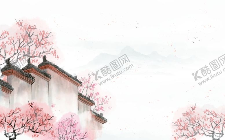 编号：83321812060704259496【酷图网】源文件下载-粉色立牌山水画