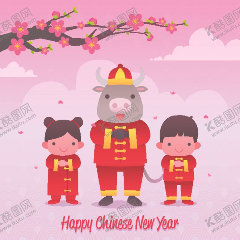 编号：80392805021445274452【酷图网】源文件下载-牛新年展板背景