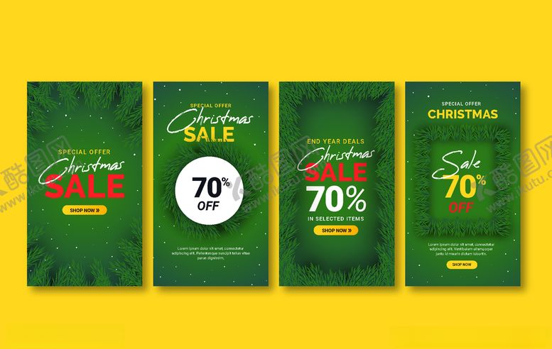 编号：69359509220154142939【酷图网】源文件下载-圣诞节ins促销广告