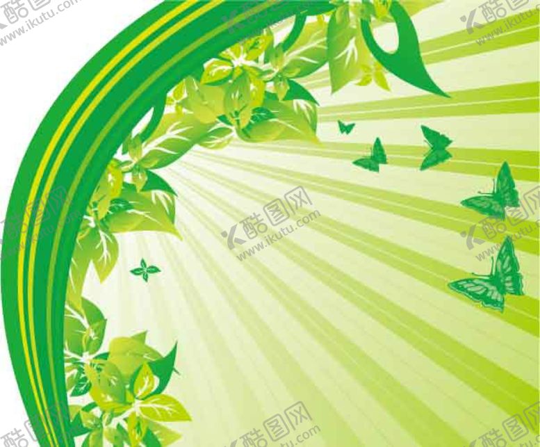 编号：70281310142342297447【酷图网】源文件下载-绿色时尚光芒文艺唯美背景设计