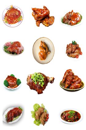 炖猪脚美食展板