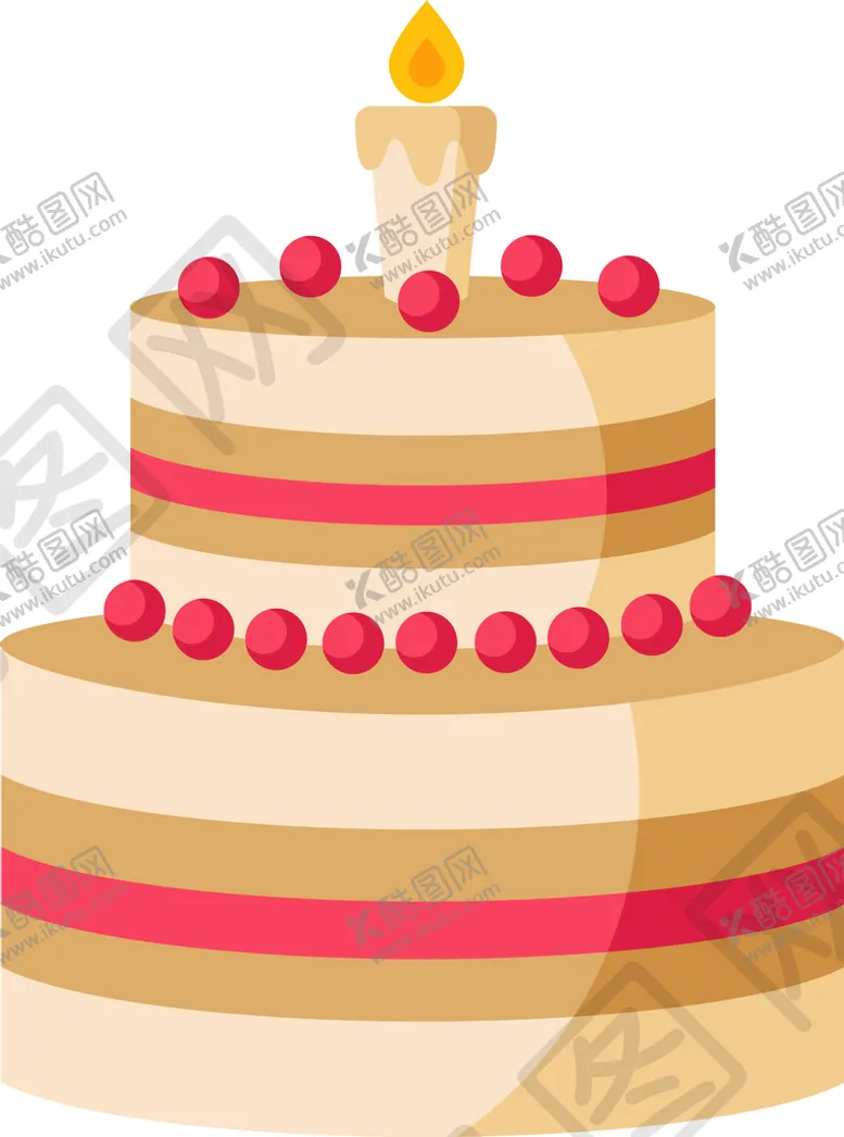 编号：63209709162003009476【酷图网】源文件下载-生日蛋糕