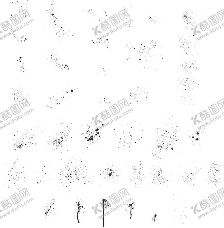编号：24753405100602118875【酷图网】源文件下载-喷溅流淌墨迹
