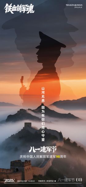 建军节创意海报