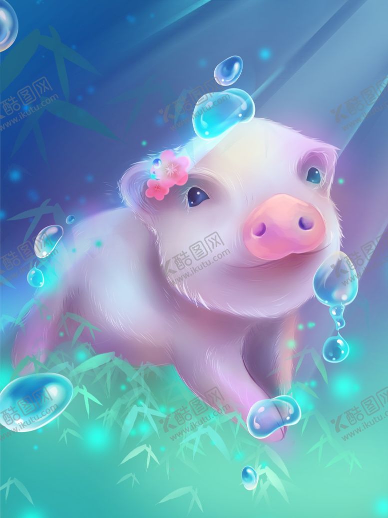 编号：21150810030749272581【酷图网】源文件下载-梦觉插画小猪