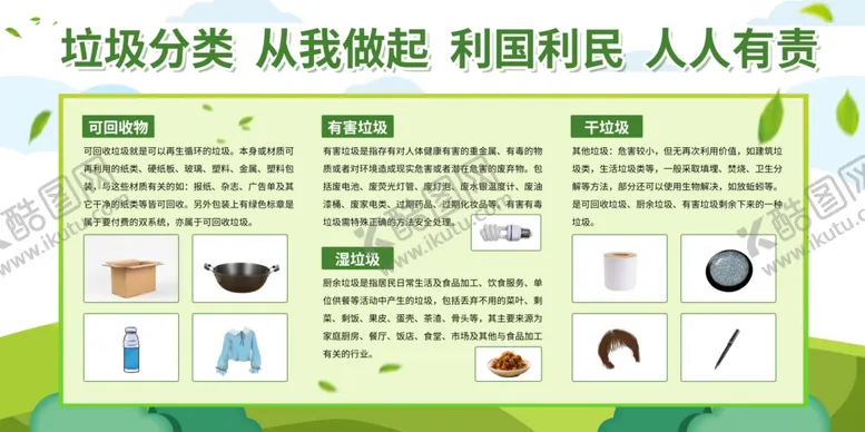 编号：41395204271708535451【酷图网】源文件下载-垃圾分类社会公益宣传海报素材