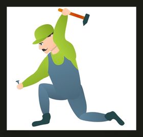 手绘工程师素材项目经理项目监理人物