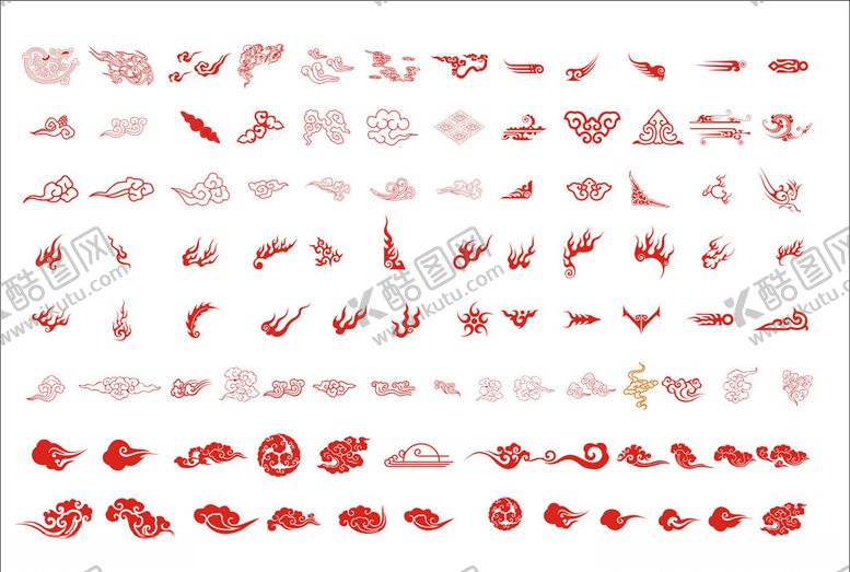 编号：97913410050644598722【酷图网】源文件下载-祥云云纹合集