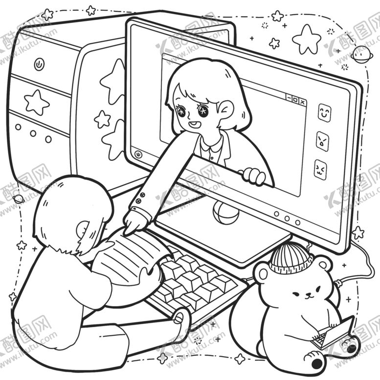 编号：24917110021104388640【酷图网】源文件下载-手绘儿童简笔画