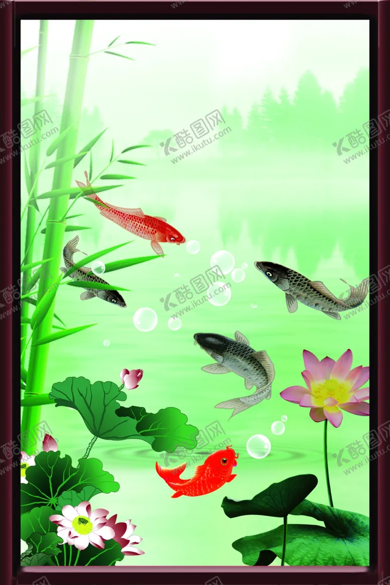 编号：78895102221414595713【酷图网】源文件下载-鱼展画