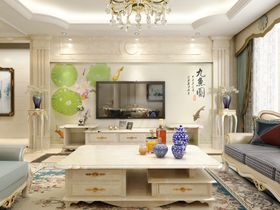 简约大气电视墙模型