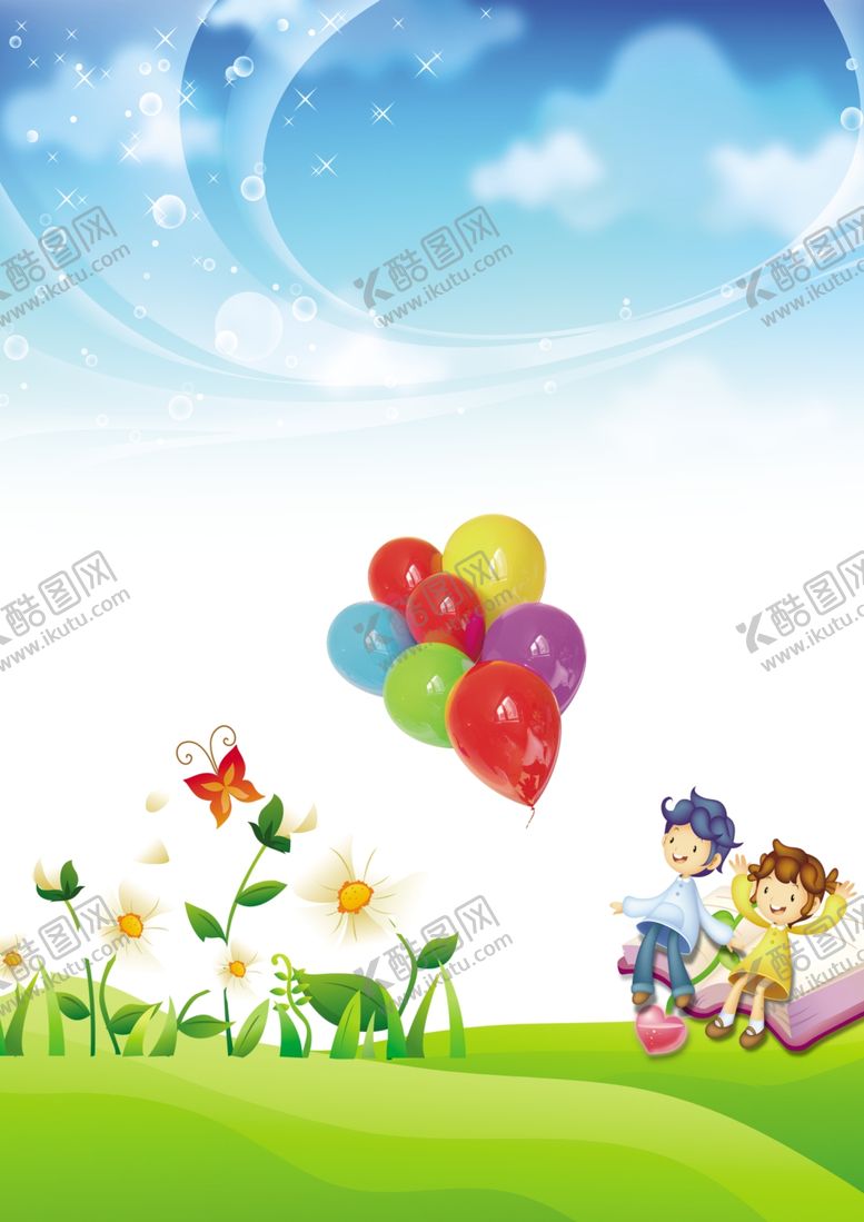 编号：76538509292227271035【酷图网】源文件下载-卡通儿童成长相册背景