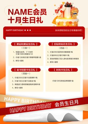 会员生日福利海报