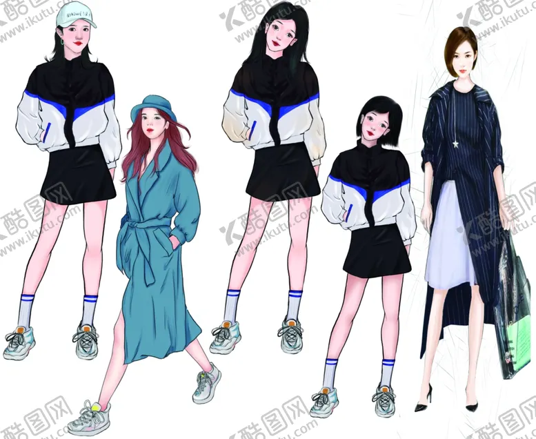 编号：51639002030145155043【酷图网】源文件下载-手绘女孩白领
