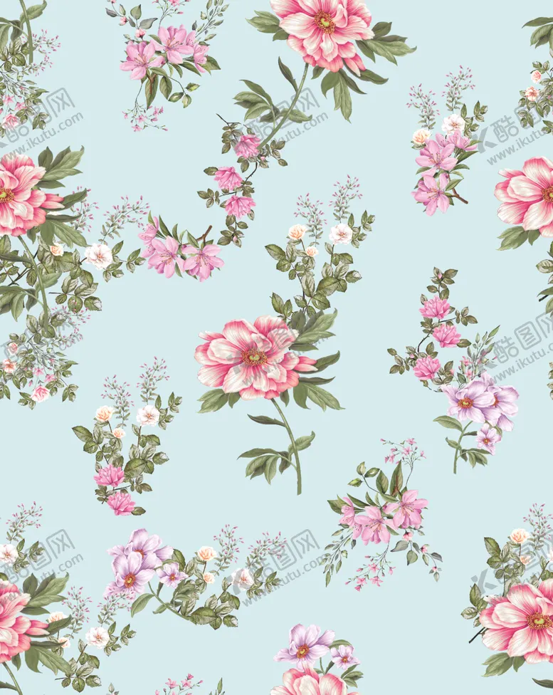 编号：90490904051544496603【酷图网】源文件下载-水彩花小碎花手绘花大花大牌花卉